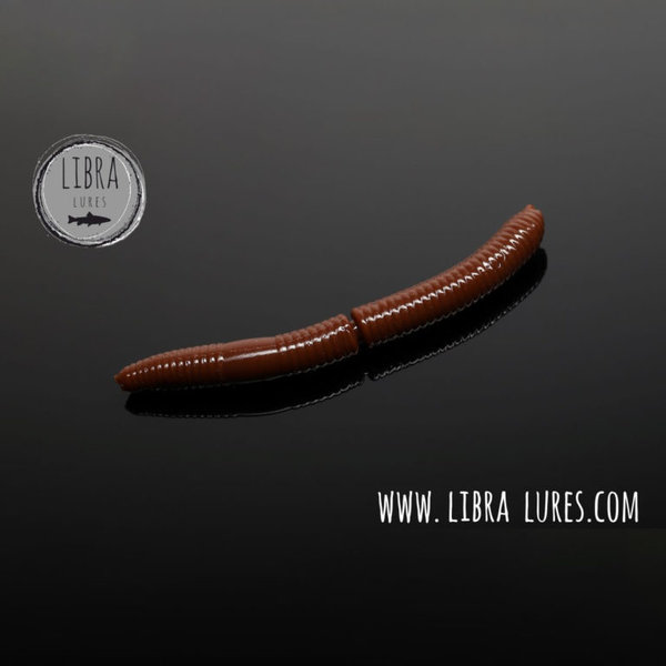 Libra Lures Fatty D´Worm 75mm Brown 038