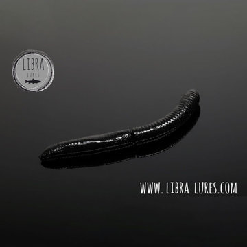 Libra Lures Fatty D´Worm 65mm Black 040 Knoblauch