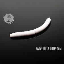 Libra Lures Fatty D´Worm 65mm White 001