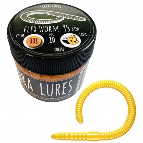Libra Lures Flex Worm, 008 Dark Yellow