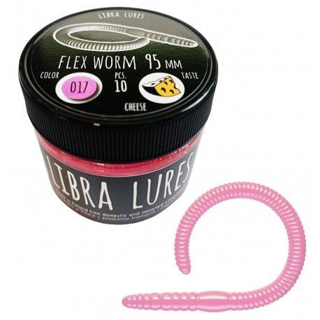 Libra Lures Flex Worm, 017 Bubble Gum