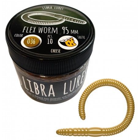 Libra Lures Flex Worm, 036 Coffee Milk
